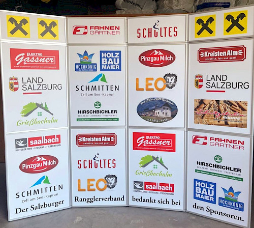 Neue Sponsorenwand